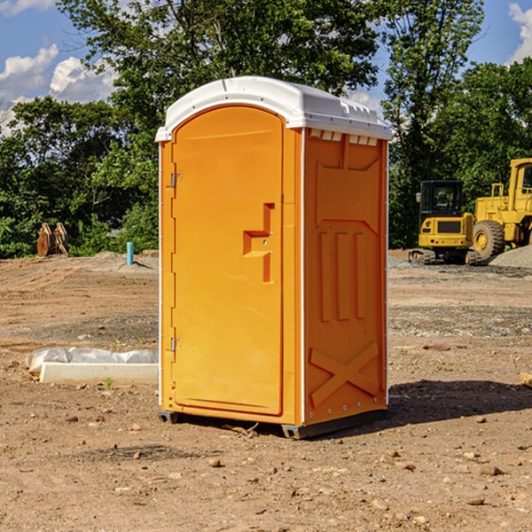 how often are the porta potties cleaned and serviced during a rental period in Bynum AL